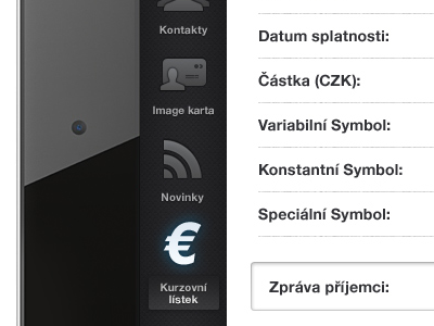CSOB iPad Interface #02 bank banking csob czech icon icons interface ios ipad ui