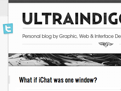 Ultraindigo - Blog Design #01 blog personal shd4.me typography uid ultraindigo web webdesign website
