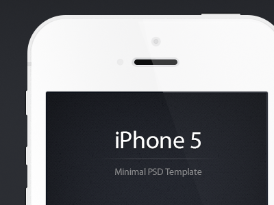 Minimal iPhone 5 PSD - Free Template (Updated) download flat free freebie giveaway ios iphone iphone 5 iphone5 minimal mockup psd resource template white