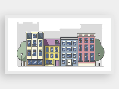 Street design illustration vector