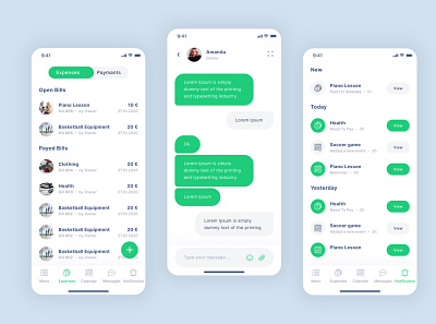 Mobile app app design budgeting chat chat app chatting clean community design financial app financial planning interface ios messages messenger mobile mobile app mobile app design money management ui design uiux