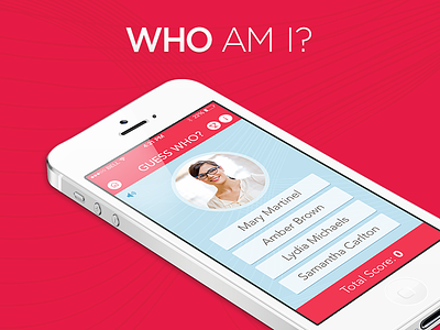 "Who Am I?" Employee Identification Game apps design interface ios mobile ui ux