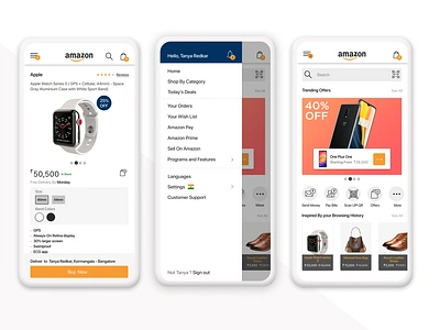 Amazon Redesign amazon illustration ios logo redesign typography ui ux