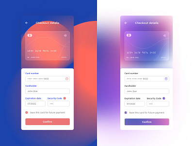 Daily UI #002 - Credit Card app card checkout colorful credit card dailyui design gradient graphic design interface