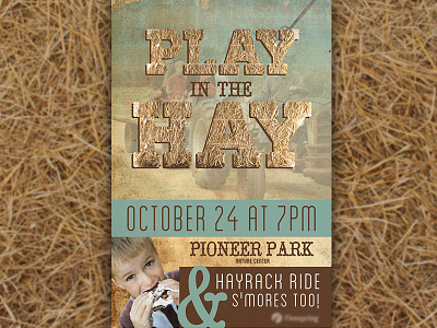 Play in the Hay poster hay hayrack poster
