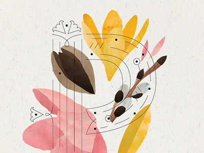 pomlad/spring illustration typography