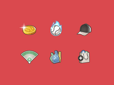 Baseball Game Icons