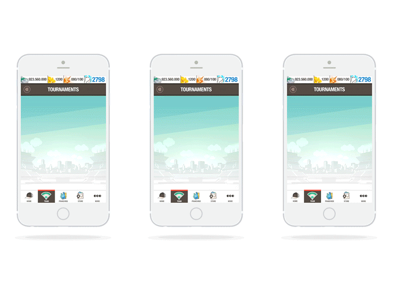 Baseball GM Tournaments animation baseball level points progress star ui