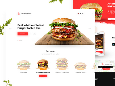 Burger Point Store burger clean desktop ecommerce food intervi shop store ui ux