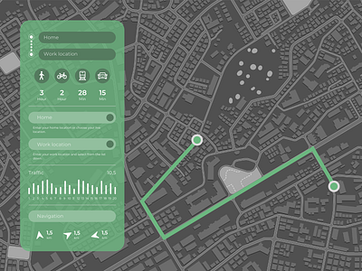 Map Navigation App Screen app design app ui design map mobile app design navigation