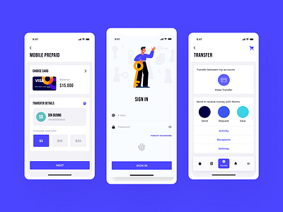 Mamoobank - Light mode & Dark mode bank app bank card banking banking app clean ui ebanking finance finance app internet banking mobile banking sign in transfer transfer money ui ui design ui kit ui ux user interface wallet app wallet ui