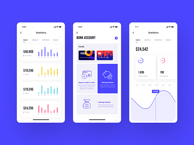 Mamoobank - Light mode & Dark mode bank app bank card banking banking app charts clean ui dark mode finance finance app illustration luxury mobile app statistics template theme ui design ui kit wallet wallet app wallet ui