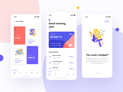 Krixi Wallet UI Kit bank card banking banking app booking business chart clean ui finance finance app finance business finances financial management home onboarding statistics ui design ui kit wallet wallet app wallet ui