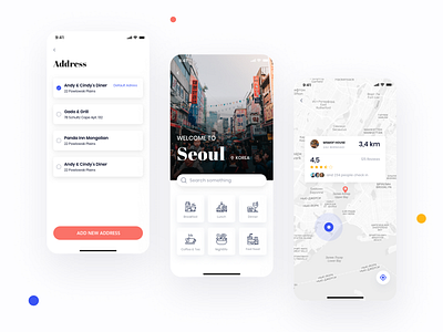 Eatme - Food Delivery App bank card clean ui delivery finance food food app food delivery food order food truck grocery homepage illustration map onboarding order register travel ui design ui kit wallet app