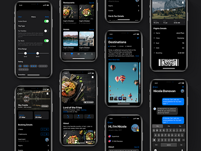 iOS 13 beta dark mode app app design appdesign apple design dark mode dark theme dark ui design ios ios 13 ios design mobile app social app travel app ui ui design ui kit ui ux user interface ux