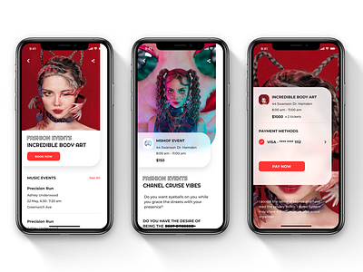 OVERRUN - Fitness, beauty, class, concert & event booking app design apple design booking booking app clean ui dark mode dark theme fitness fitness app light mode minimalist mobile app ui ui design ui kit ui ux uikit user interface ux yoga app