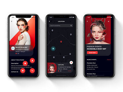 Overrun - Dark mode app design appdesign apple design booking booking app dark mode dark theme fitness app light mode map map ui mobile app ui ui design ui kit ui ux uikit user interface ux yoga