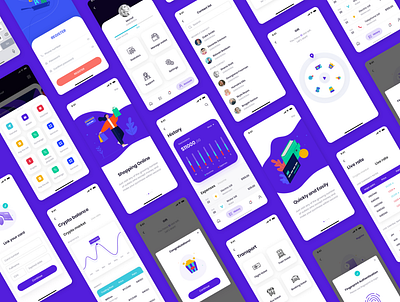 MOLLET - Wallet app UI Kit bank bank app bank card banking banking app chart dark mode finance finance app lightmode mobile app statistics ui ui design ui kit ui ux uidesign user interface wallet wallet app