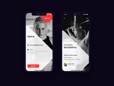 OVERRUN - Fitness, beauty, class, concert & event booking app design booking booking app booking system event fitness fitness app fitness center log in mobile app register registration sign in sign up ui ui design ui kit ui ux user interface ux