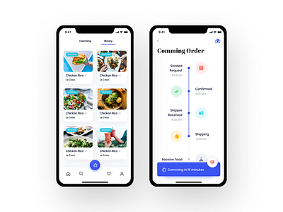 EAT ME - Food Delivery App UI Kit booking booking app clean ui delivery delivery app food food app food delivery food delivery app food order foodie gallery history mobile app order ui ui design ui kit ui ux user interface