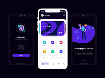 MOLLET - Wallet app UI Kit app design bank bank app bank card banking banking app clean ui dark mode finance finance app illustration mobile app ui ui design ui kit ui ux user interface wallet wallet app wallets