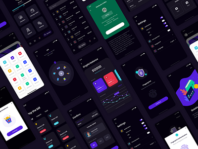 MOLLET - Wallet app UI Kit bank bank app bank card banking banking app booking chart clean ui dark mode finance finance app illustration mobile app statistic ui ui design ui kit user interface wallet wallet app