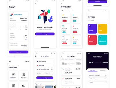 MOLLET - Wallet app UI Kit bank bank app bank card banking banking app booking app clean ui darkmode design finance finance app illustration lightmode mobile app ui design ui kit ui ux user interface wallet wallet app