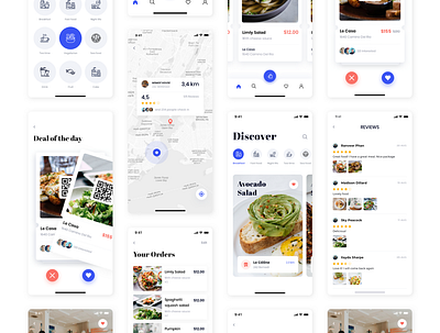 EAT ME - Food Delivery App UI Kit app design banking booking booking app clean ui cook delivery finance food food app food delivery food delivery app food order food ordering app mobile app order ui design ui kit ui ux user interface