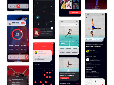 Overrun App UI Kit - Fitness, event, class booking