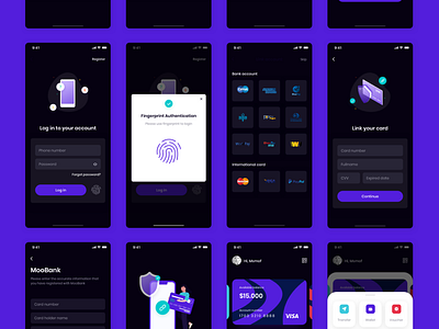 MOLLET - Wallet app UI Kit by bymsmof on Dribbble