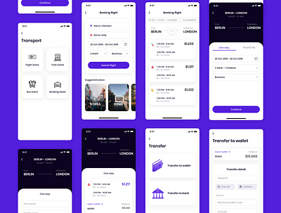 MOLLET - Wallet app UI Kit bank bank app bank card banking banking app booking clean ui finance finance app flight flight booking illustration transfer transport ui design ui kit user interface wallet wallet app wallets