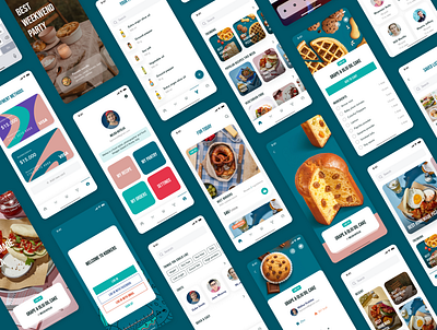 KOOKERS - Food videos, recipes & groceries app design banking clean ui cook finance food food app grocery illustration mobile app onboarding profile recipe recipe app showcase ui design ui kit ui ux user interface welcome