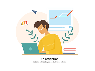 Check Statistics Here books design graph graphic design ill illustration laptop man statistics stats vector