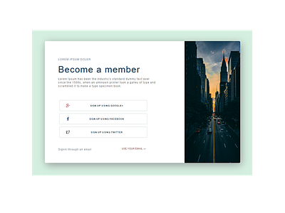 Become a Member design web