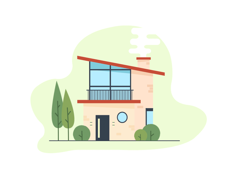 Home animation illustration vector