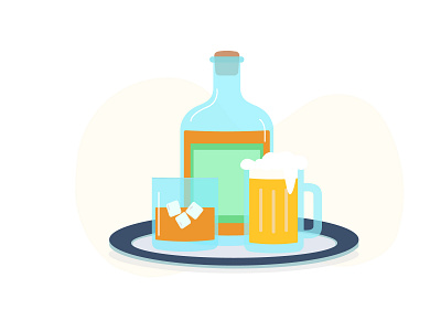 Drinks alcohol beer drink illustration vector
