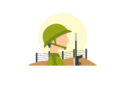 Soldier armed army gun illustration soldier vector