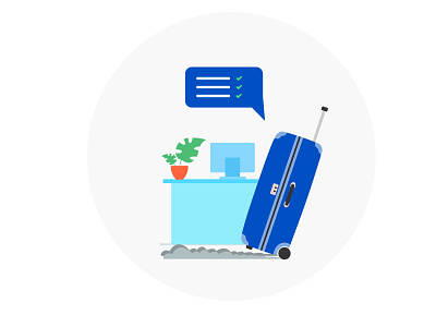 Fast Check-In baggage illustration vector