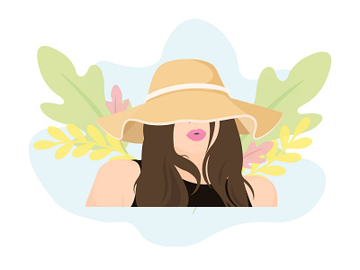 vectorize lady hat illustration lady portrait vector vectorize women