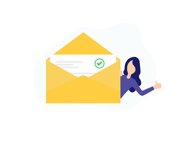 Subscribe Newsletter illustration newsletter subscribe thumbs up vector women