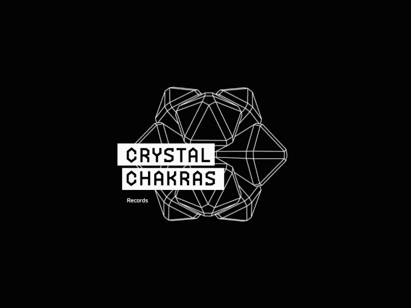Crystal Chakras Logo (B/W) 3d animate brandind bw dynamic identity dynamic logo font design identity label