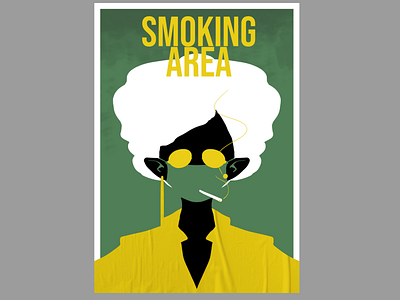 Smoking Area poster character coffeeshop design illustration illustration design smoking