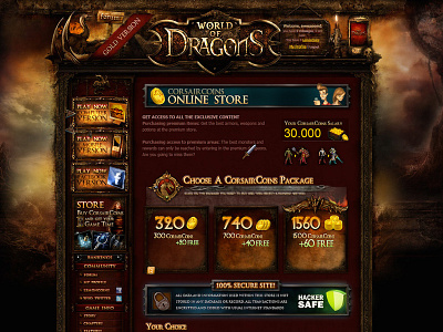 World of Dragons promo site game html html 5 oldschool videogame web