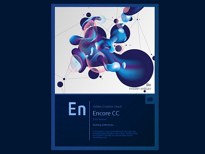 Adobe CC Encore splash screen design absract adobe vector