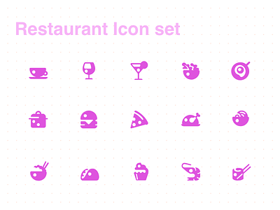 Restaurant Icon set restaurant icon set