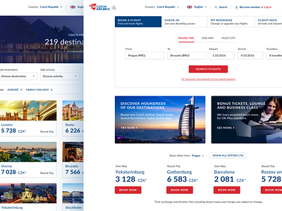 Airline Website airline czech destination travel website