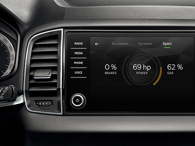 ŠKODA OneApp - CarMode automotive car design infotainment skoda