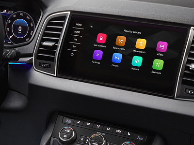 ŠKODA OneApp - CarMode automotive car design infotainment oneapp skoda