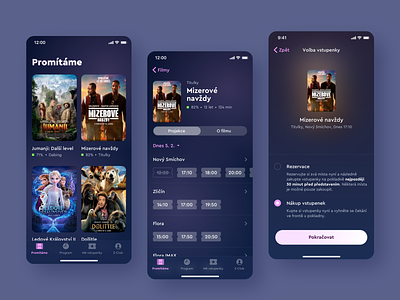 Online Movie Tickets Booking app booking cinema czech design elevup ios mobile movie product design shows showtime theatre tickets ui ux