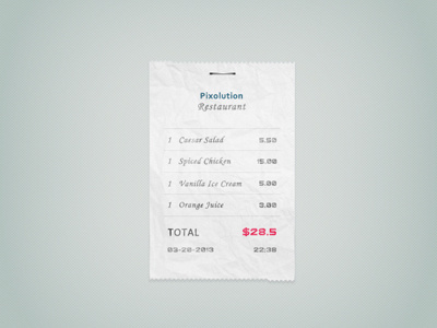 Receipt Illustration